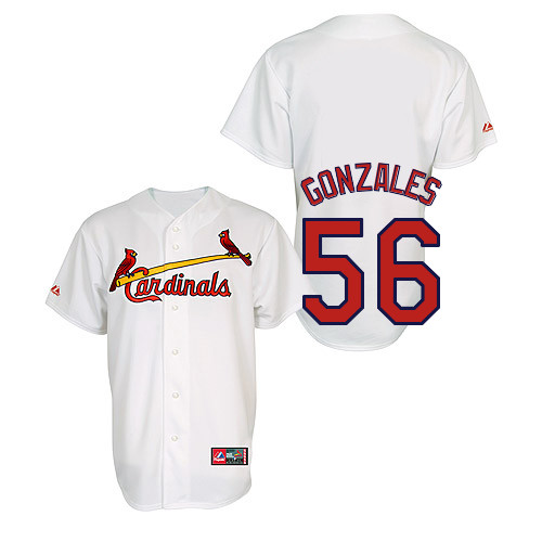 Marco Gonzales #56 Youth Baseball Jersey-St Louis Cardinals Authentic Home Jersey by Majestic Athletic MLB Jersey